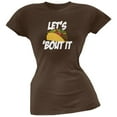 thumbnail image 1 of Cinco de Mayo - Let's Taco 'Bout It Brown Soft Juniors T-Shirt - Small, 1 of 1