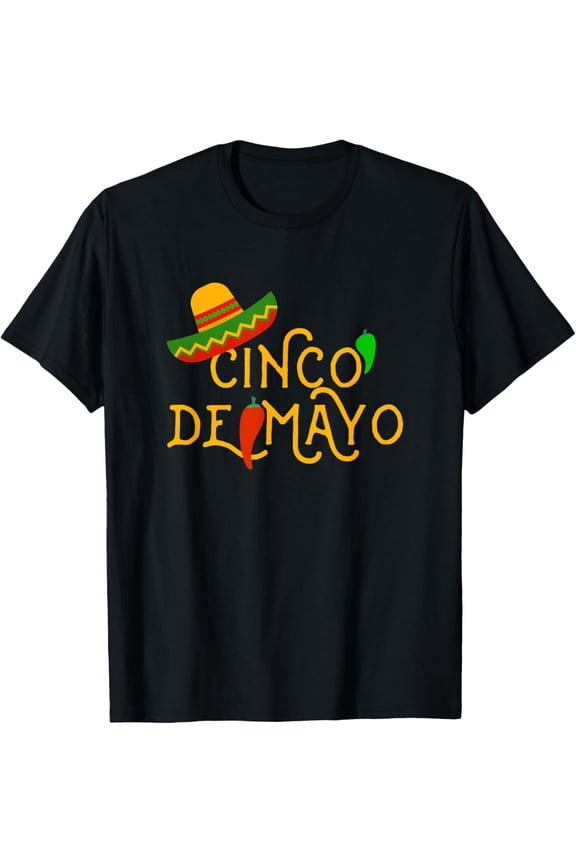 Cinco de Mayo Mexican Sombrero Celebration Party Fiesta T-Shirt