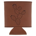 thumbnail image 1 of Cinco de Mayo Prickly Pear Cactus Etched Leatherette Can Cooler Rawhide Standard One Size, 1 of 1