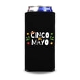 thumbnail image 1 of Cinco de Mayo Slim Coolers, Cinco de Mayo Spiked Seltzer Coolies, Skinny Coolies, Party Gifts and Favors (Black), 1 of 5