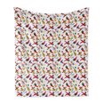 thumbnail image 1 of Cinco de Mayo Soft Flannel Fleece Throw Blanket, Continuous Mexican Themed Culture Elements Pattern, Cozy Plush for Indoor and Outdoor Use, 60" x 80", Pastel Purple Multicolor, by Ambesonne, 1 of 5