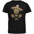thumbnail image 1 of Cinco de Mayo - Sombrero Skull Maracas Crossbones Black Adult T-Shirt - Small, 1 of 1