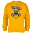 thumbnail image 1 of Cinco de Mayo Sombrero Skull Maracas Crossbones Mens Sweatshirt Gold 2XL, 1 of 1