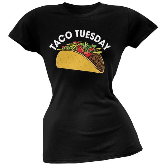 Cinco de Mayo - Taco Tuesday Black Juniors Soft T-Shirt - Medium