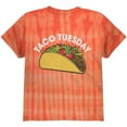 thumbnail image 1 of Cinco de Mayo Taco Tuesday Youth T Shirt Bamboo Orange Tie Dye YMD, 1 of 1