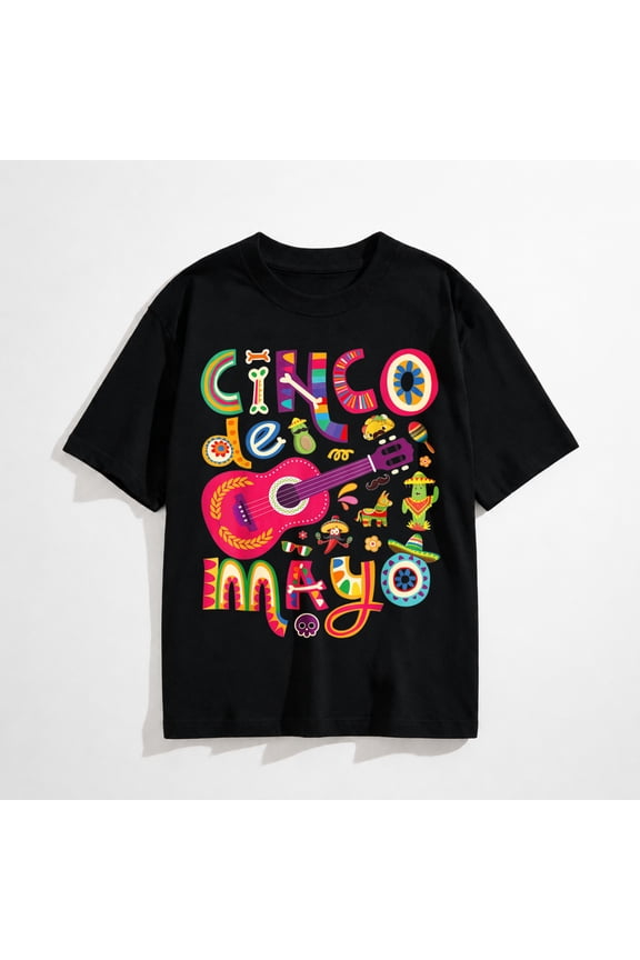 Cinco de Mayo Tee, Mexican Taco Guitar Fiesta Cinco de Mayo T-Shirt