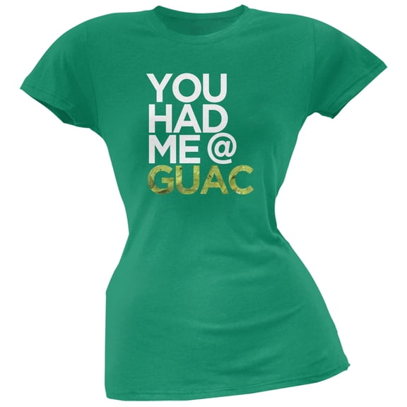 Cinco de Mayo - You Had Me at Guac Kelly Green Soft Juniors T-Shirt - 2X-Large