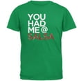 thumbnail image 1 of Cinco de Mayo - You Had Me at Salsa Irish Green Adult T-Shirt - Medium, 1 of 1