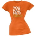 thumbnail image 1 of Cinco de Mayo - You Had Me at Taco Orange Soft Juniors T-Shirt - Large, 1 of 1