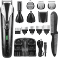 thumbnail image 1 of 5 in 1 Hair Trimmer, Beard Trimmer for Men, Waterproof Electric Razor, Cordless Shavers, Hair Clippers for Mustache Groin Body Hair, Painless Hair Removal, Grooming Kit for Men, Black, 1 of 8