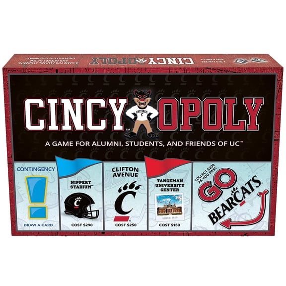 Late For The Sky: Cincy-Opoly - University Opoly-Style Board Game, Campus Traditions, Family Strategy Play, 2-6 Players, Traditional or 1hr Version