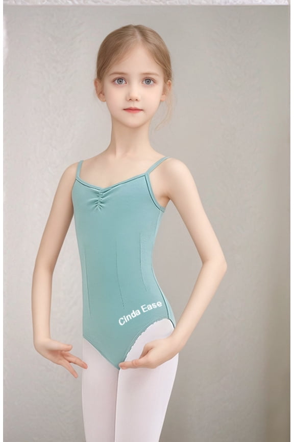 Girls Ballet Leotard with V-Neck and U-Back  Soft Stretchy Sleeveless Dance Bodysuit for Kids Gymnastics & Ballet Practice