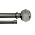 thumbnail image 1 of Cinder 1" Double Drapery Rod & Hardware Set, 42"-120" Plated Pewter/Gray, 1 of 4