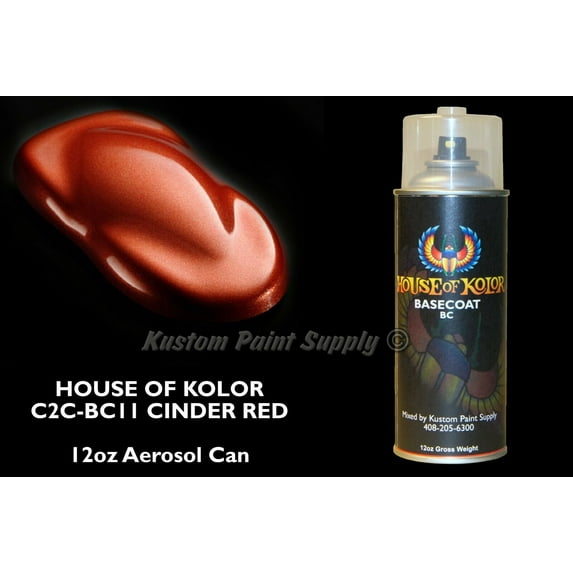 Cinder Red Basecoat BC11 House of Kolor 12oz Aerosol Can Shimrin Metallic