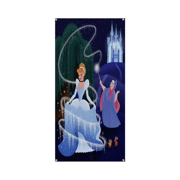 Cinderella 35.4*72.8IN/90*185CM Door frame decoration banner