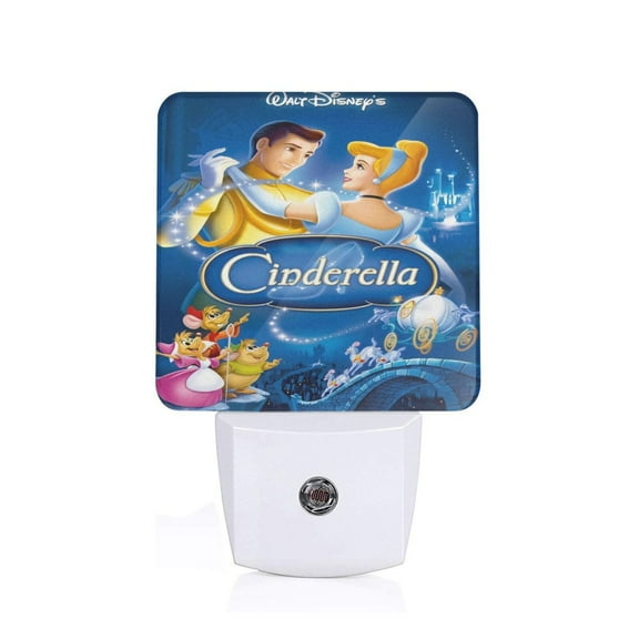 Cinderella And Prince Poster LED Night Light with Dusk to Dawn Sensor for Bedroom,Bathroom,Hallway,Stairways,Plug-in LED Night Light Lamp,0.5W-1 PCS