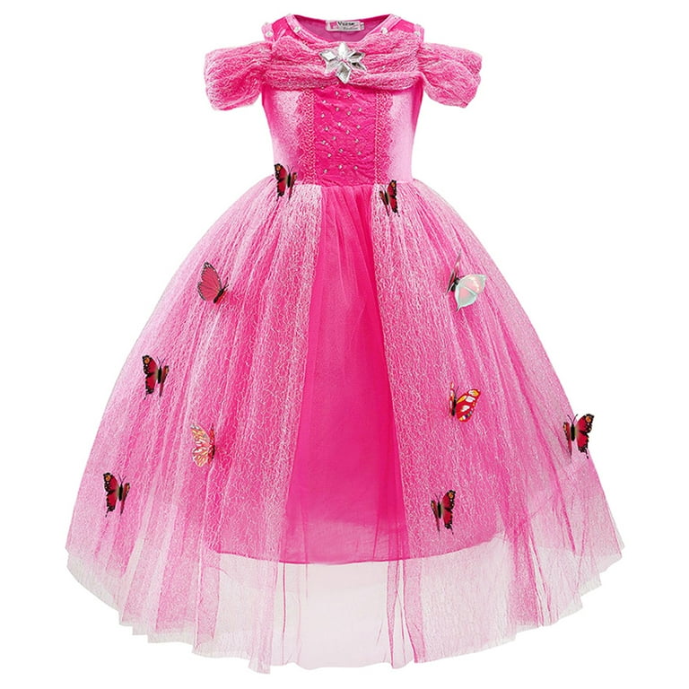 Pink Butterfly Girls Princess Dress Costume Pink Butterfly Girls Princess Dress Costume