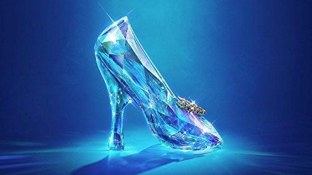 HGC Cinderella Crystal High Heel Shoes Birthday Edible Image Photo 1/4 Quarter Sheet Cake Topper Personalized Custom Customized Birthday Party