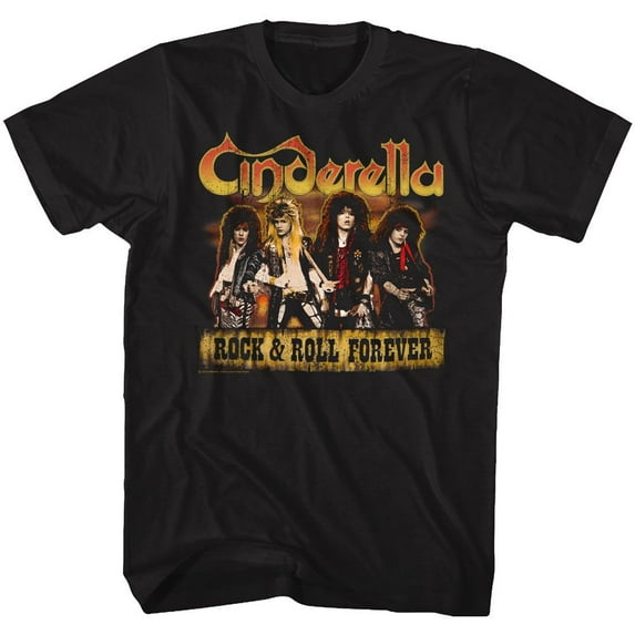 Cinderella Dudes Forever Black Adult T-Shirt Lt