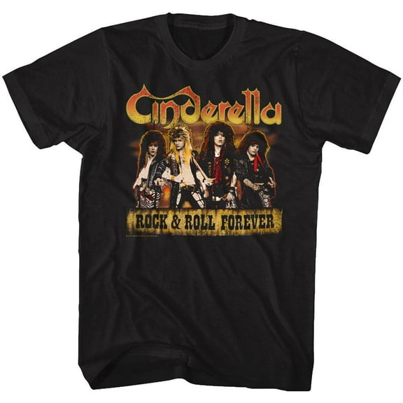 Cinderella Dudes Forever Black Adult T-Shirt