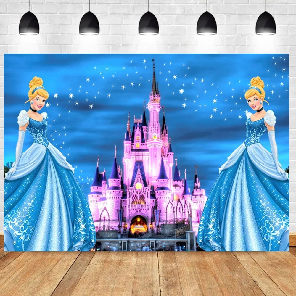 Fond De Scène Cendrillon – Déco Anniversaire Fille – Vinyle  – Imprimé Princesse