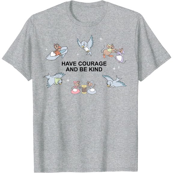 Cinderella Have Courage And Be Kind Quote DTG Print Unisex T-Shirt