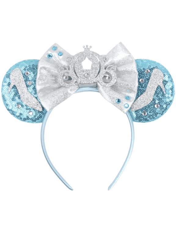 Cinderella Inspired Mickey Ears , Shoe Mickey Ears, Princess Minnie Ears, Cinderella Minnie Ears, Cinderella Mickey Ears