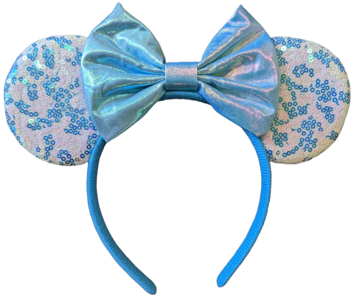 Mouse Bow Ear Headband, Sky Blue