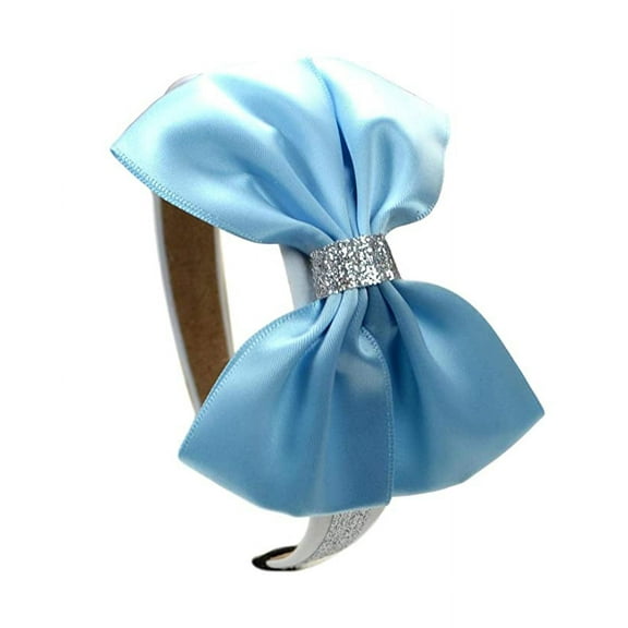 Cinderella Inspired Sparkling Satin Bow Headband