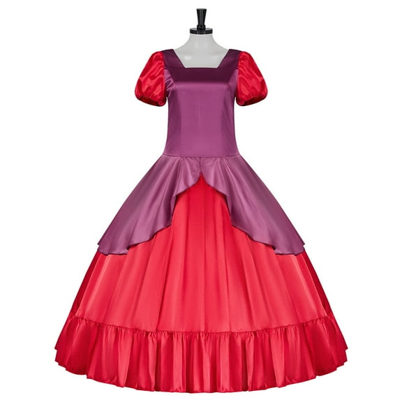 Cinderella Inspired Women's Elegant Princess Gown with Fitted Bodice and Flowing Skirt