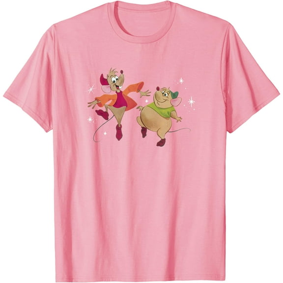 Cinderella Jaq And Gus Sparkle Poster DTG Print Unisex T-Shirt