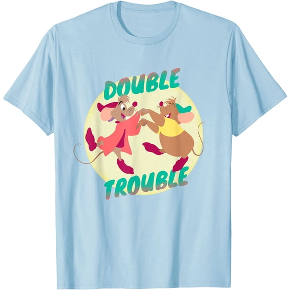 Cinderella Jaq and Gus Double Trouble DTG Print Unisex T-Shirt