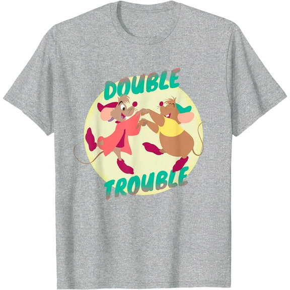 Cinderella Jaq and Gus Double Trouble DTG Print Unisex T-Shirt
