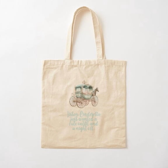 Cinderella Just Wanted A Night Off Cotton Tote Bag Canvas Tote Bag, Family Gift For Mother, Her
