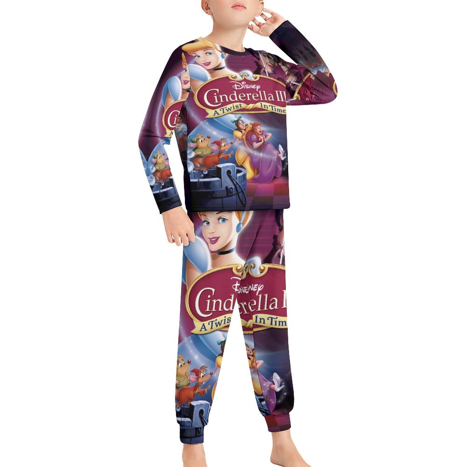 Cinderella Ki-ds Pajamas 2 Piece Pjs Set Little Big Bo-ys Gi-rls ...