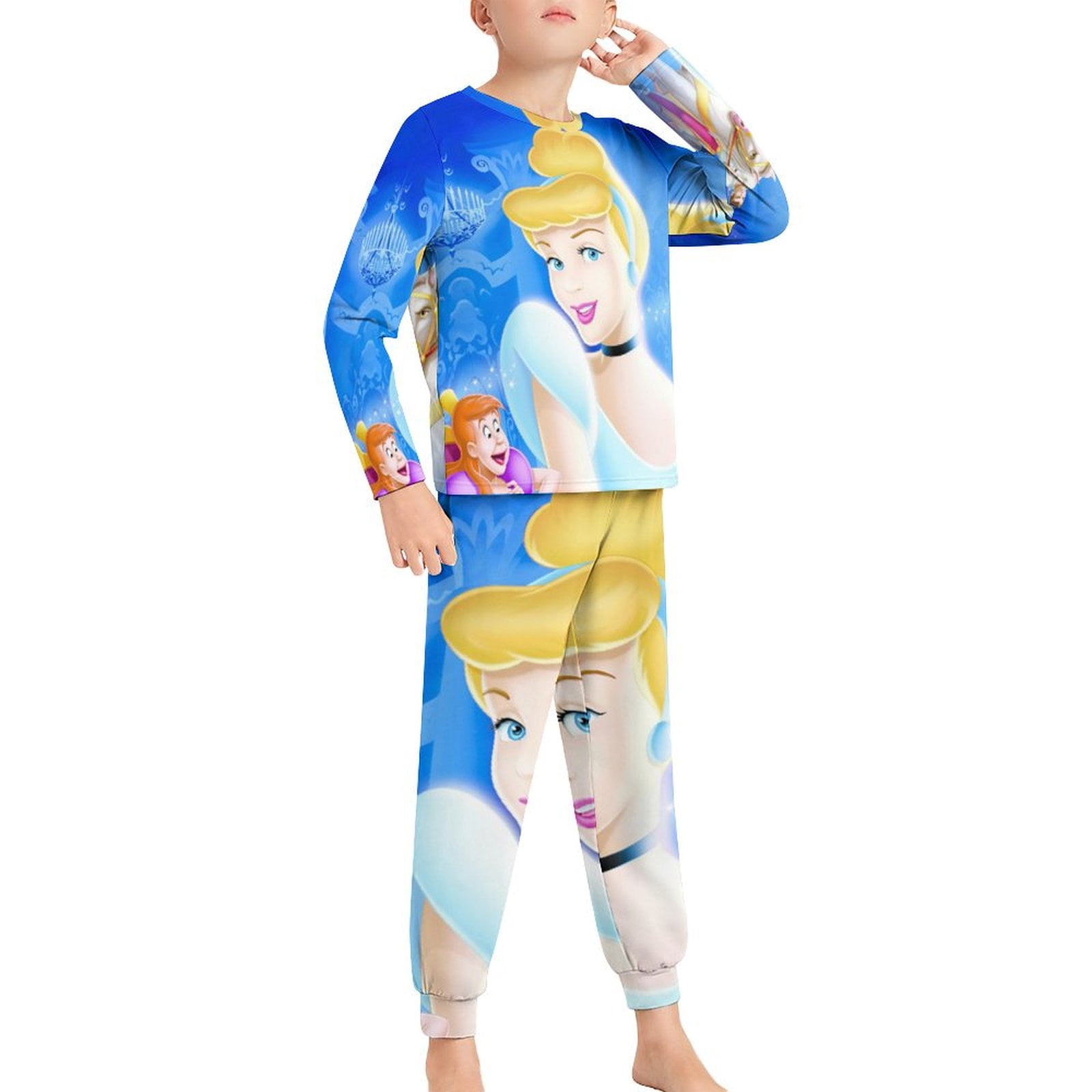 Cinderella Ki-ds Pajamas 2 Piece Pjs Set Little Big Bo-ys Gi-rls ...
