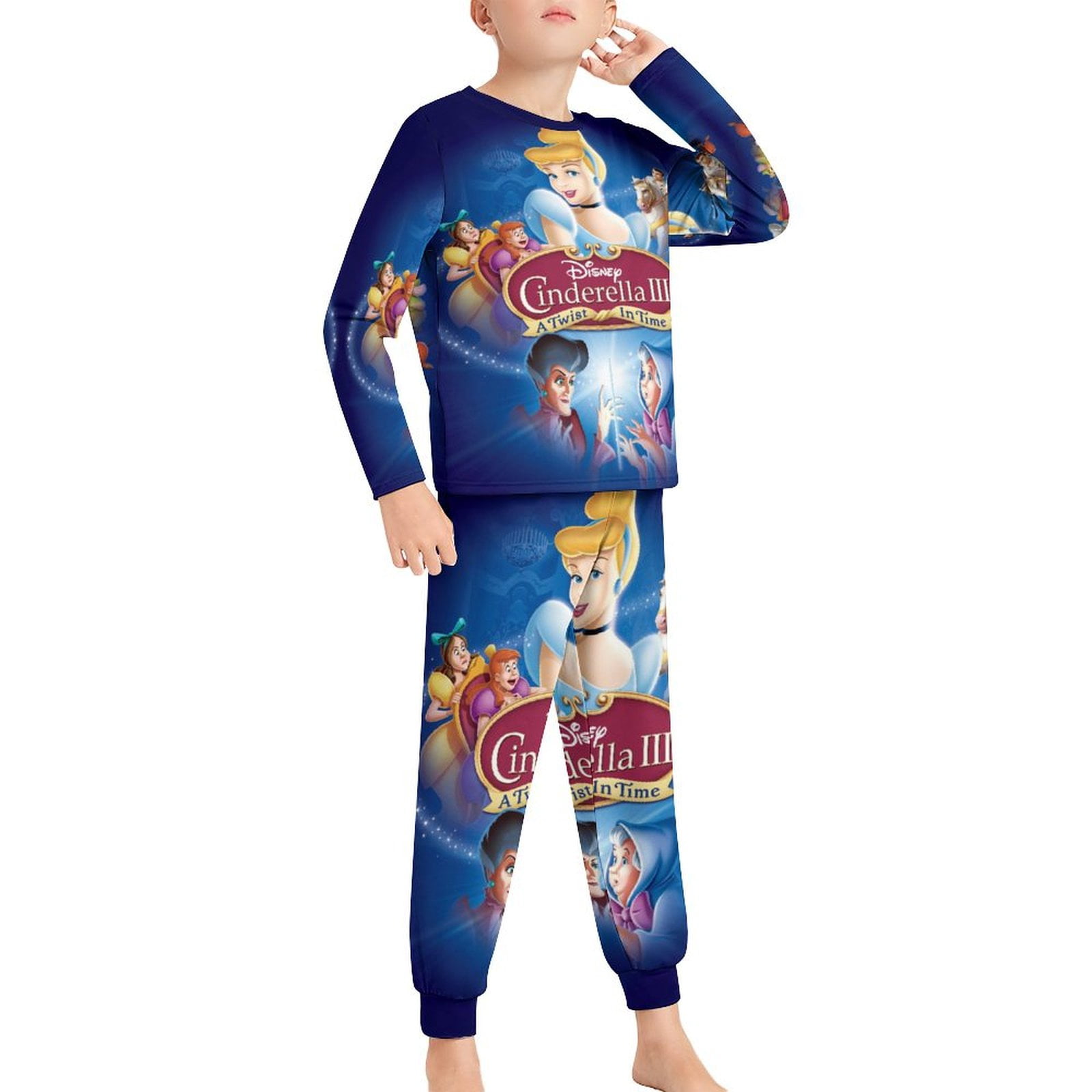 Cinderella Ki-ds Pajamas 2 Piece Pjs Set Little Big Bo-ys Gi-rls ...