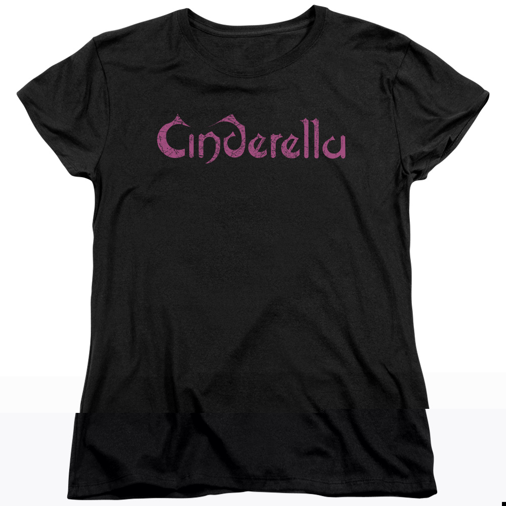 thumbnail image 1 of Cinderella Logo Rough Women's T-Shirt Black, 1 of 2