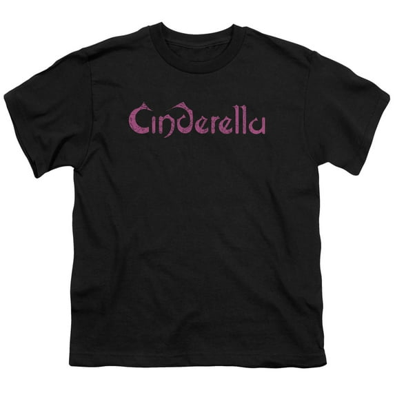 Cinderella Logo Rough Youth T-Shirt Black