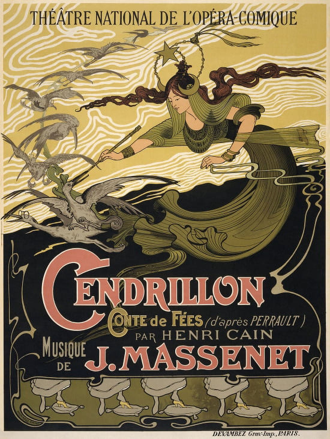 Cinderella Massenet Opera Cendrillon Fairy Godmother Canvas Art - (18 x 24)