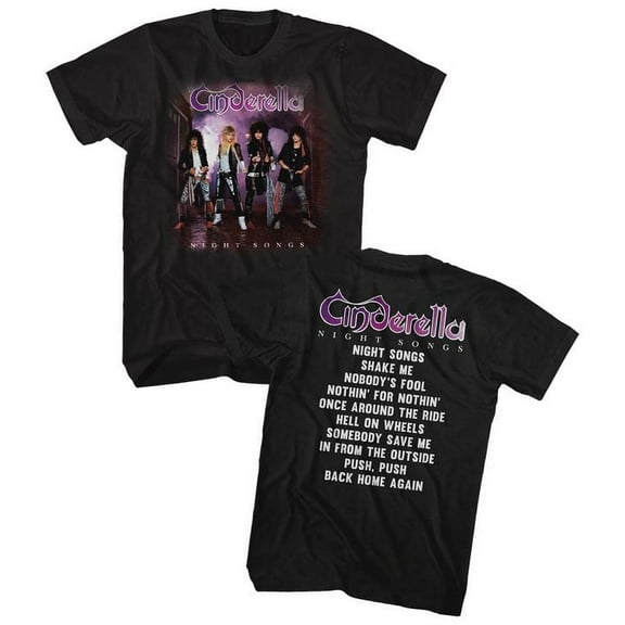 Cinderella Night Songs Album Black Adult T-Shirt 3Xlt ***F&B***