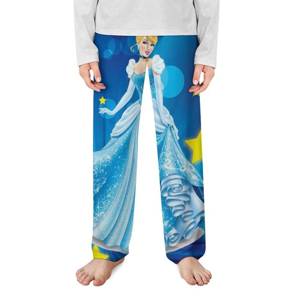 Cinderella Pajama Pants Long Sleep Pants Soft Elastic Waist PJ Bottoms Lounge Pants