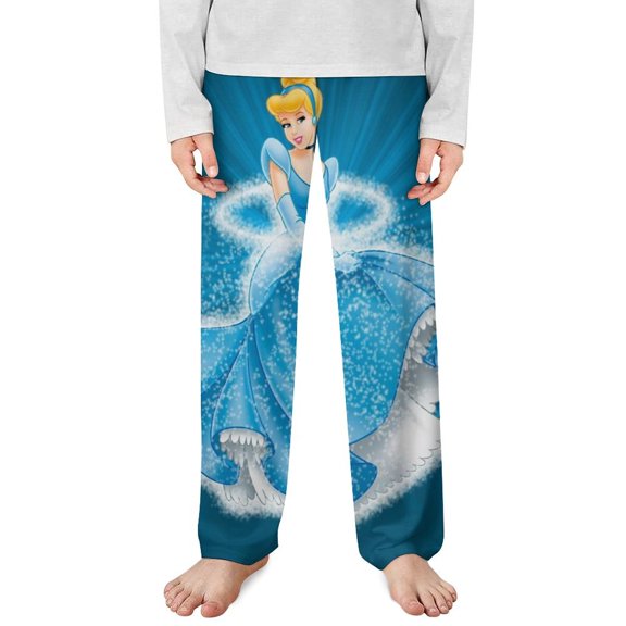 Cinderella Pajama Pants Long Sleep Pants Soft Elastic Waist PJ Bottoms Lounge Pants