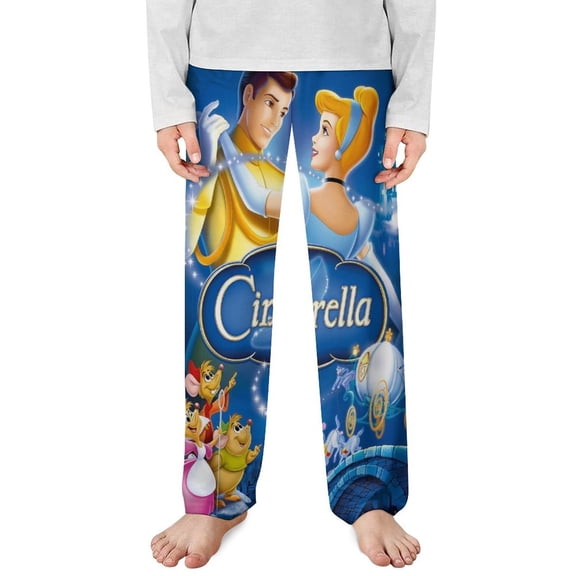 Cinderella Pajama Pants Long Sleep Pants Soft Elastic Waist PJ Bottoms Lounge Pants