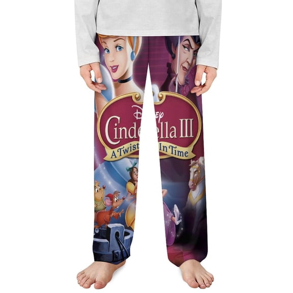 Cinderella Pajama Pants Long Sleep Pants Soft Elastic Waist PJ Bottoms Lounge Pants