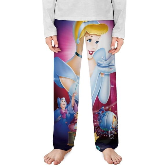 Cinderella Pajama Pants Long Sleep Pants Soft Elastic Waist PJ Bottoms Lounge Pants