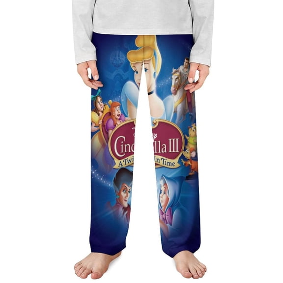 Cinderella Pajama Pants Long Sleep Pants Soft Elastic Waist PJ Bottoms Lounge Pants