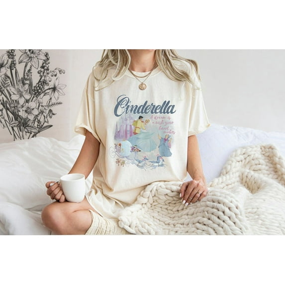Cinderella Princess Comfort Colors TShirt, Disney Cinderella, Retro Cinderella Shirt, Walt Disneyworld Princess, Girl Trip