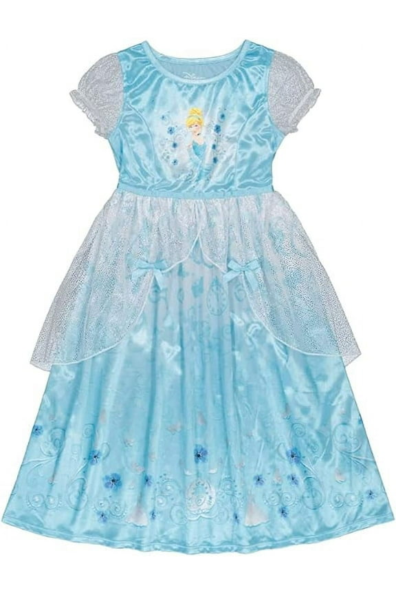 Cinderella Princess Girl's Fancy Costume Silky Tulle Nightgown (Size 6)