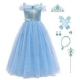 thumbnail image 1 of Cinderella Princess Girls Dress Christmas Halloween Party Christmas Birthday Costume, 1 of 8